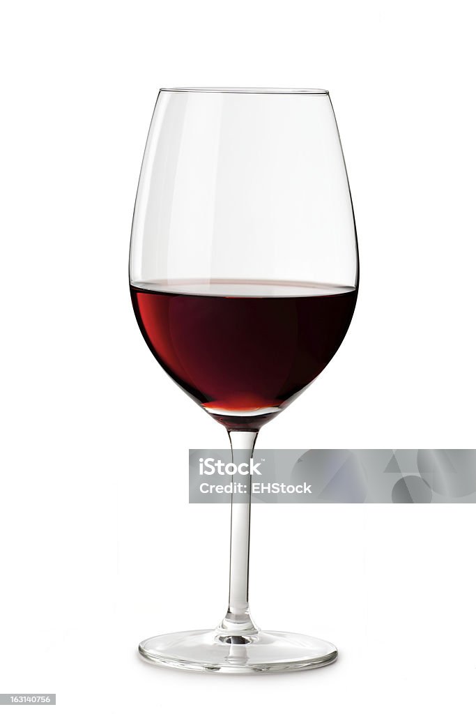 Красные вина стекла, изолированные на белом фоне - Стоковые фото Винный бокал роялти-фри