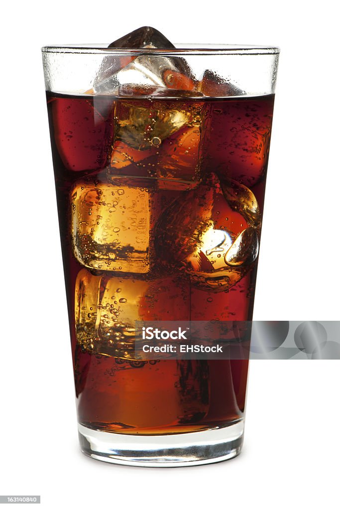 Glas Limonade Pop Glas, isoliert auf weißem Hintergrund - Lizenzfrei Sprudelgetränk Stock-Foto