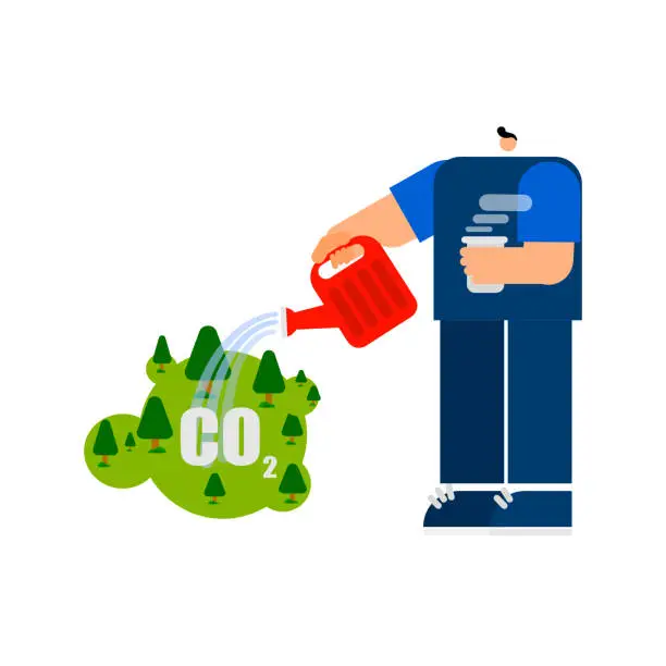 Vector illustration of Sustainable of Decarbonisation