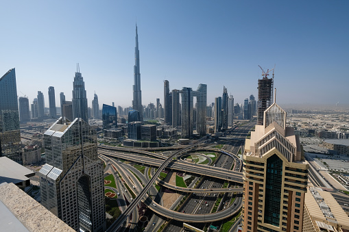 UAE Dubai cityscape skyline city aerial view