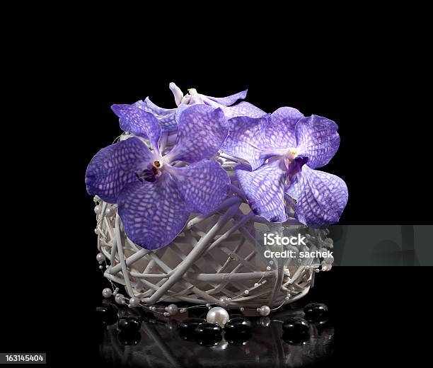 Bouquet Di Orchidee In Un Vaso - Fotografie stock e altre immagini di Bouquet - Bouquet, Orchidea Vanda, Bellezza naturale