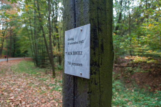 istock Monument on the former railway track to the Westerbork transit camp, The Netherlands. 1631474607