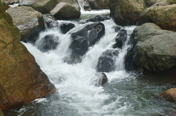 istock water falling on river pass rock and stone at Kho Chong Lom waterfall 1631500355