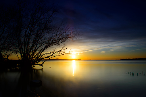 Sunrise photo captured along the banks of the Mississippi in southern Minnesota