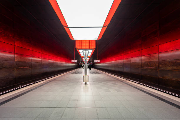 Empty subway station Hamburg Hafencity, Germany Hamburg Hafencity