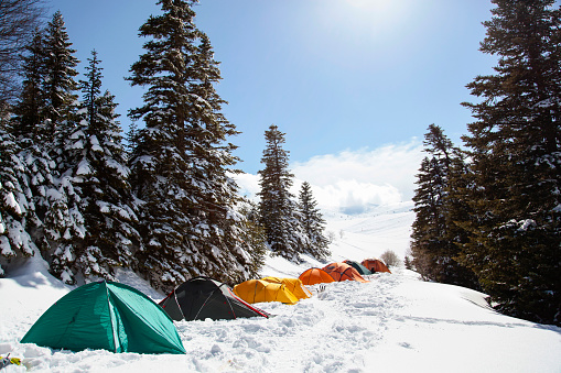 Mountaineers Winter Camping to Uludag Mountain Photo, Uludag National Park Bursa, Turkiye (Turkey)