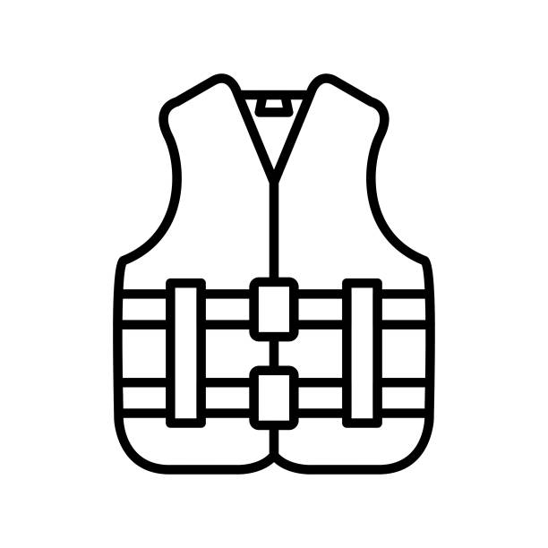 ilustrações, clipart, desenhos animados e ícones de colete salva-vidas ícone - life jacket equipment safety jacket