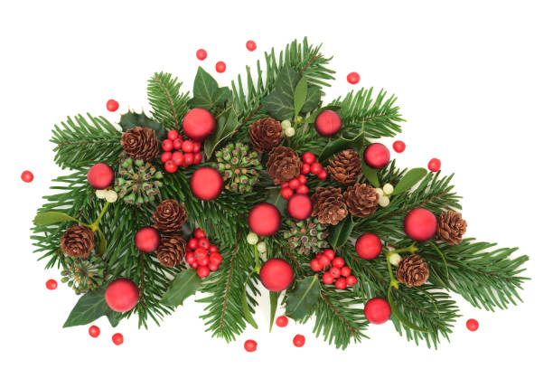 istock Christmas Bauble Decorations and Winter Flora 1631585236
