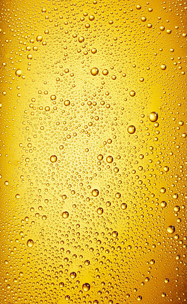 water drops on a beer glass