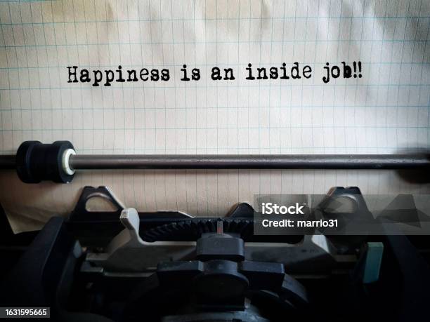 Happiness Is An Inside Job Stock Photo - Download Image Now - Abstract, Aspirations, Attitude