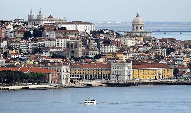 istock Lisbon - old quarters near river Tagus 163160268