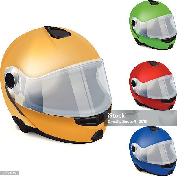 Hełm Ochronny Do Motocykli - Stockowe grafiki wektorowe i więcej obrazów Helmet - Helmet, Kask ochronny - Kask sportowy, Motocykl