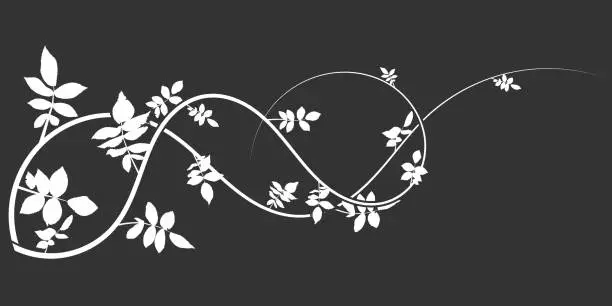 Vector illustration of on a gray background element hawthorn decoration