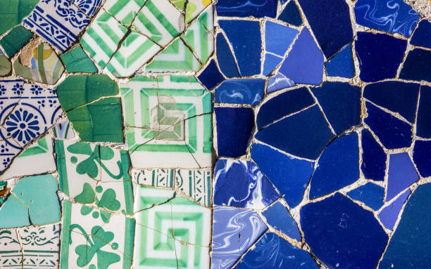 Park Guell decoration in Barcelona, Spain