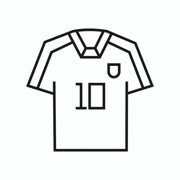 Vector illustration of Clothing worn while exercising. Simple stylish design with numbers and emblems on it, which is preferred as a team or individually in sports branches.