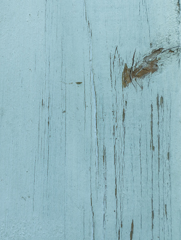 Weathered painted wood surface. Rustic light blue abstract background with copy space.