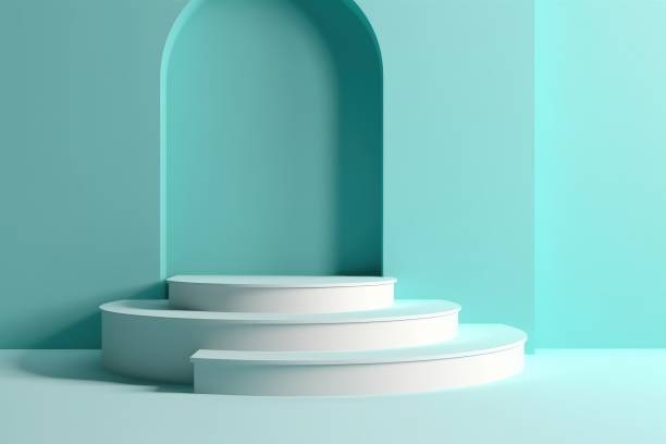 istock 3D Abstract minimal podium with bright colors 1631688164