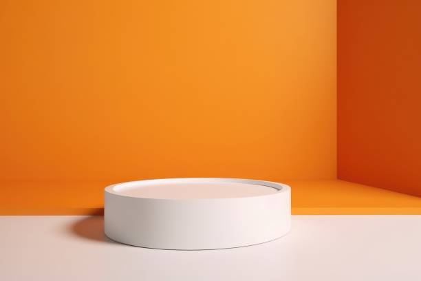 istock 3D Abstract minimal podium with bright colors 1631688171