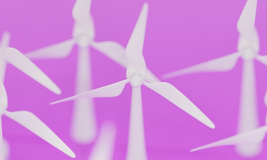 3D Wind Farm Image Background