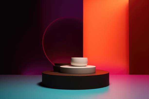 istock 3D Abstract minimal podium with bright colors 1631691549