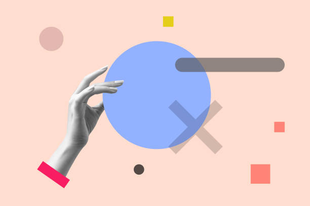 istock Contemporary art collage with human hand holding space. Vintage style design. Creative imagination. Modern art. Copy space for ad 1631719576