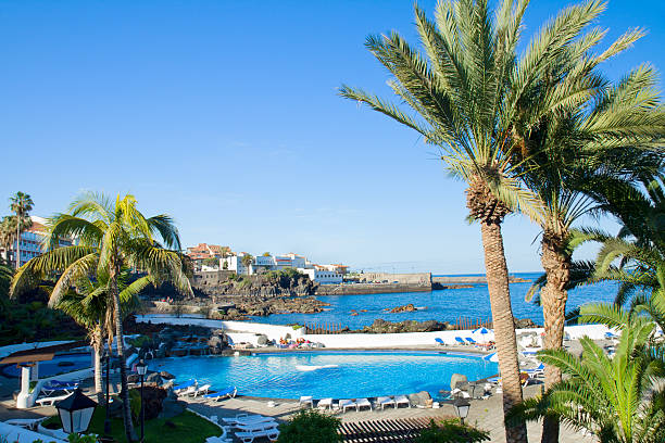 Puerto de la Cruz, Tenerife old town of Puerto de la Cruz, Tenerife, Spain puerto de la cruz tenerife stock pictures, royalty-free photos & images