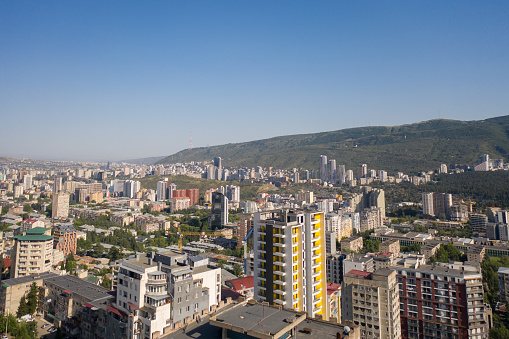 Aerial view of Tbilisi Nutsubidze street