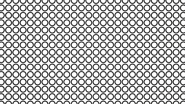 white circle mesh Perforated steel mesh background. Illustration on black background Blacksteel mesh with circular holes
