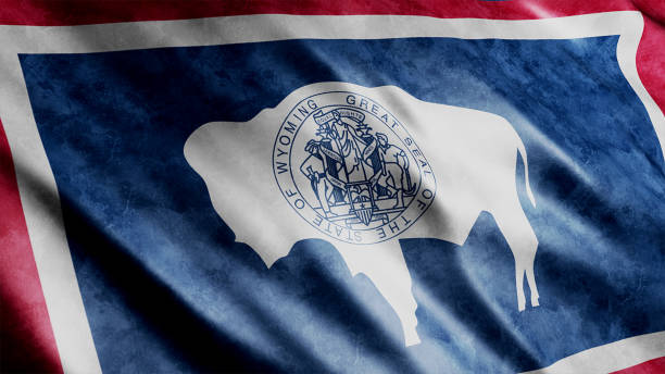 Wyoming State Grunge Flag (USA) , High Quality Grunge Flag Image