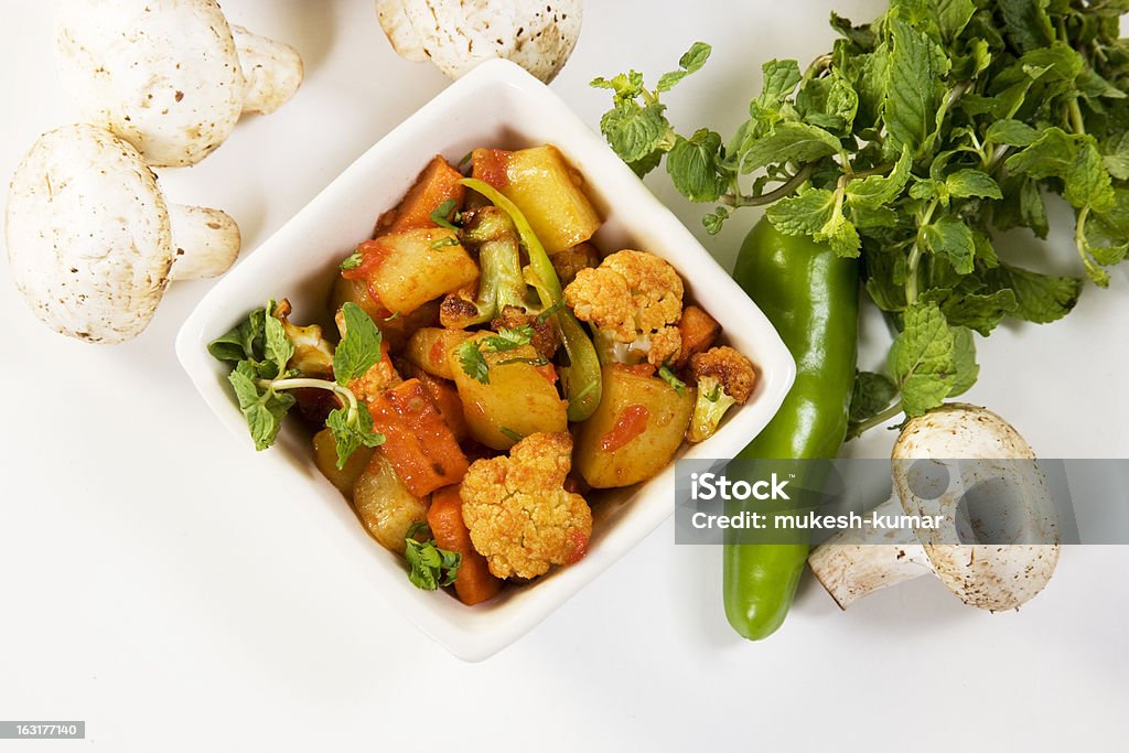 Frito verduras mixtas - Foto de stock de Ajo libre de derechos