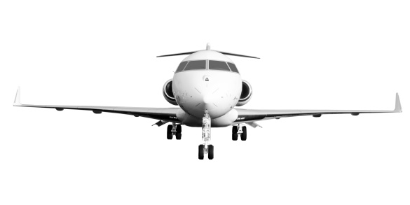 Private Jet Plane Isolated on White Background. Bombardier Global Express