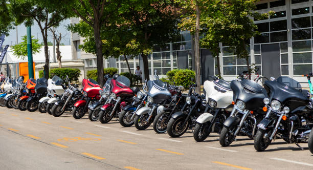 Budapest, Hungary Jun. 22-25 2023: Harley Davidson 120 anniversary motorcycle show in Budapest, thousands of motorcycle participated at the show.