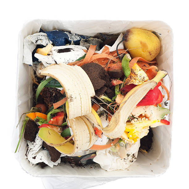 śmieci w kosza, biały - garbage food compost unpleasant smell zdjęcia i obrazy z banku zdjęć
