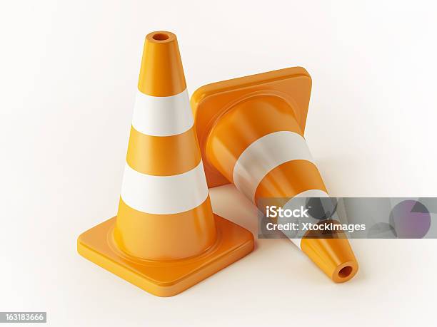 Traffic Cones Stock Photo - Download Image Now - Cone Shape, Construction Industry, Construction Site