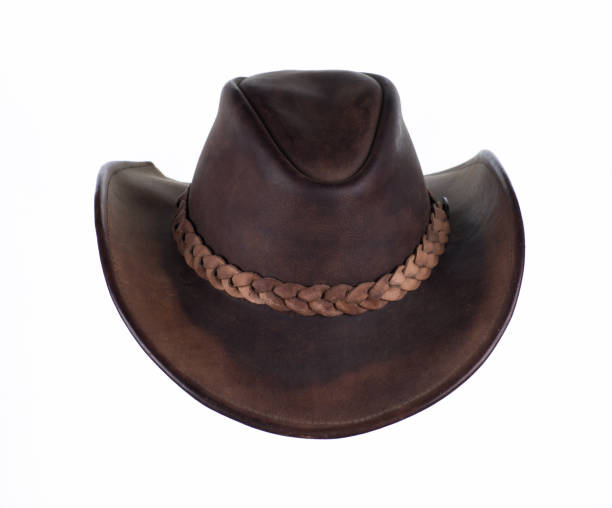 istock old leather brown cowboy hat isolated on white background 1631837293