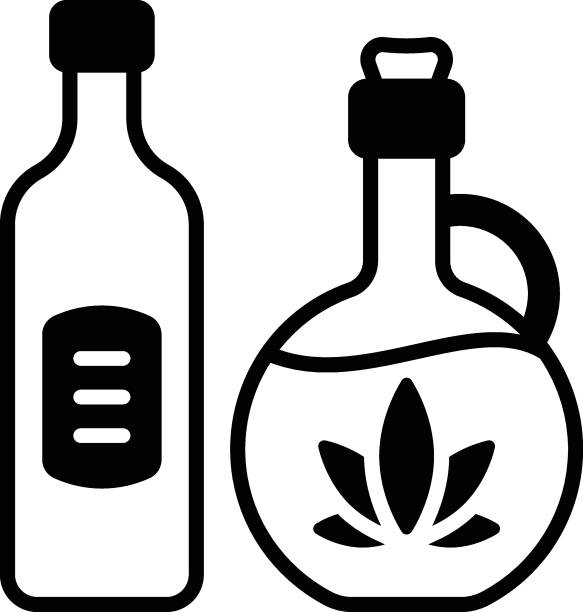 Cook and bake with CBD vector icon design, Cannabis and marijuana symbol, thc and cbd sign, recreational herbal drug stock illustration, Hemp Raw Tincture Jar with Hash Water concept Cook and bake with CBD vector icon design, Cannabis and marijuana symbol, thc and cbd sign, recreational herbal drug stock illustration, Hemp Raw Tincture Jar with Hash Water concept dioecious stock illustrations