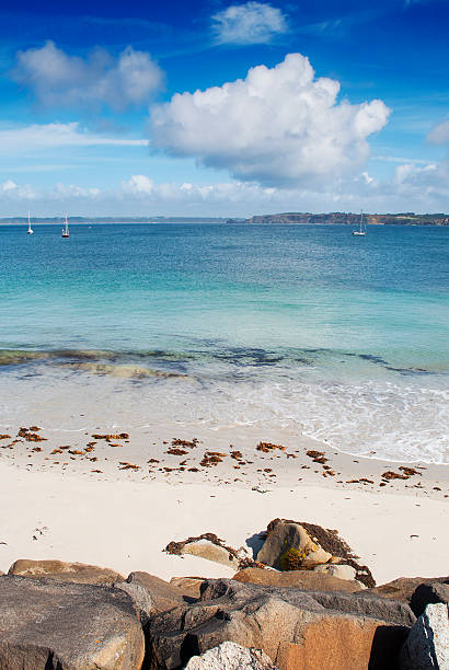 istock white sand beach and turquoise water in Camaret Sur Mer 163184555