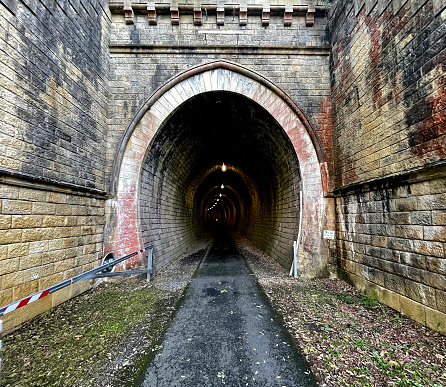 Disused railway tunnel in France