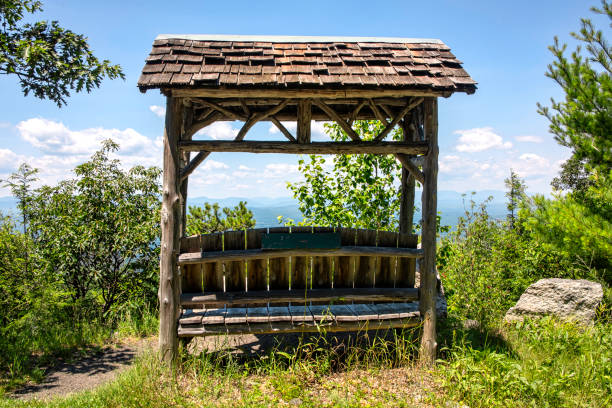 Gazebo perched on a hill along a hiking trail in upstate New York.