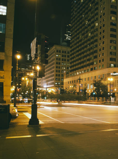 istock Chicago Night Cityscape. 1631861300