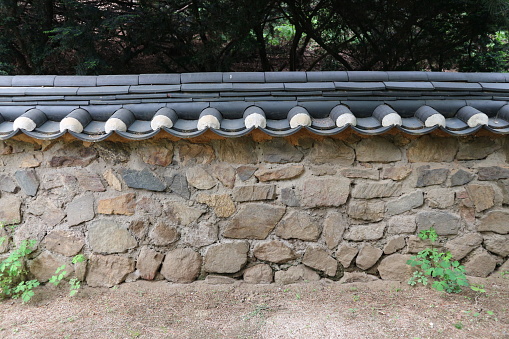 traditional Korean stone wall