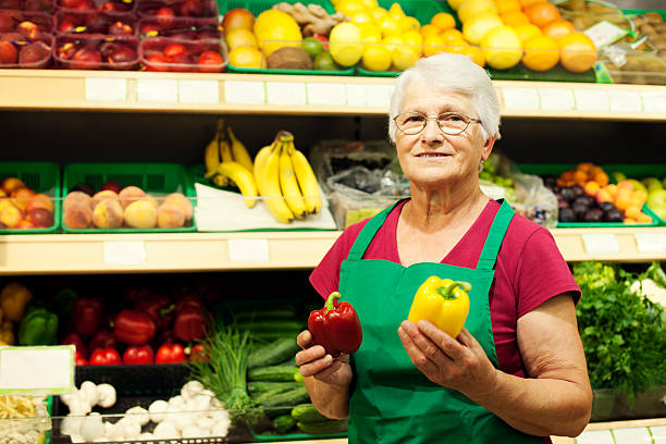 istock Portrait of mature store worker 163186608