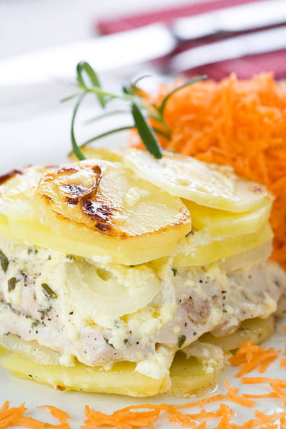 istock Casserole with chicken and potatoes 163186775