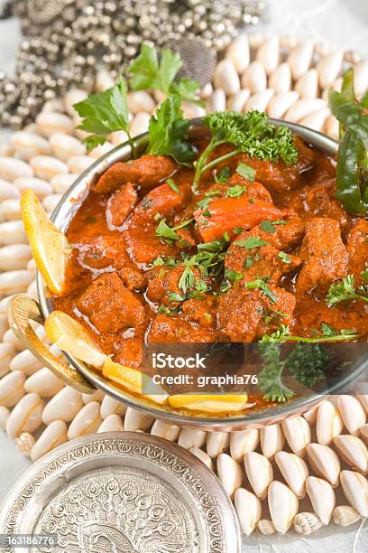 Indian Food Shahi Rogan Josh Lamb Stock Photo - Download Image Now - Bowl, Cashew, Chili Pepper