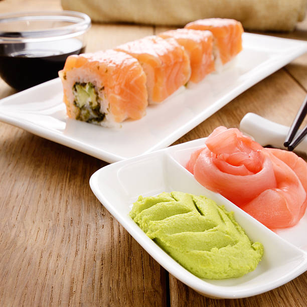 istock Mixed sushi wasabi and ginger 163188160