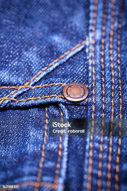 Macro Detail Of Blue Jeans Fabric Stock Photo - Download Image Now - Jeans, Abstract, Blue