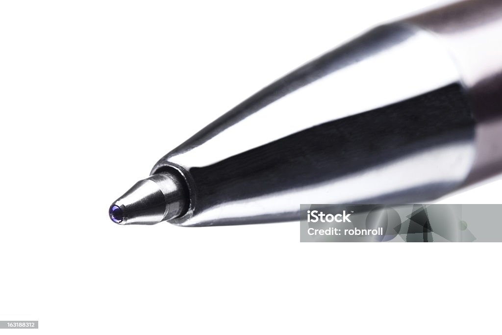 こて先のボールペン-極端なクローズアップ - インクのロイヤリティフリーストックフォト