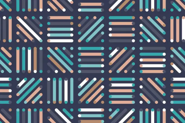 Vector illustration of Seamless Repeating Modern Lines Abstract Background
