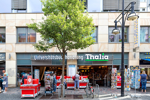 Rostock, Germany - June 18, 2020: Thalia bookshop