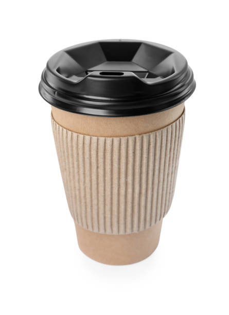 istock Paper cup with plastic lid isolated on white. Coffee to go 1631952531
